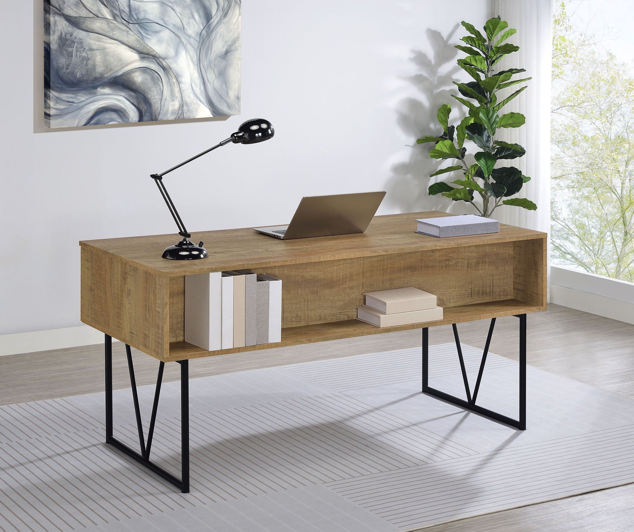 Analiese 63-inch 4-drawer Writing Desk Mango