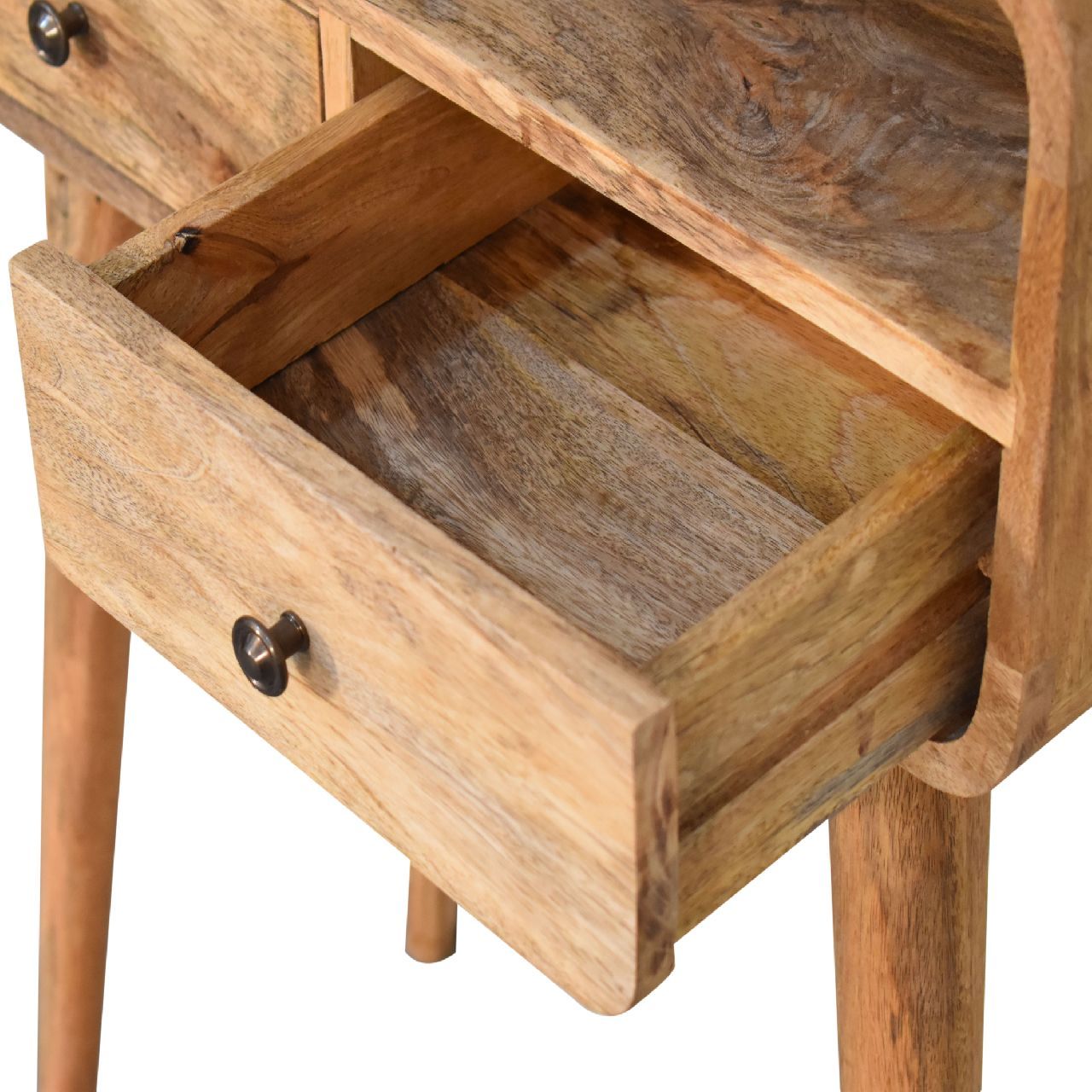 Curved Chestnut Console Table