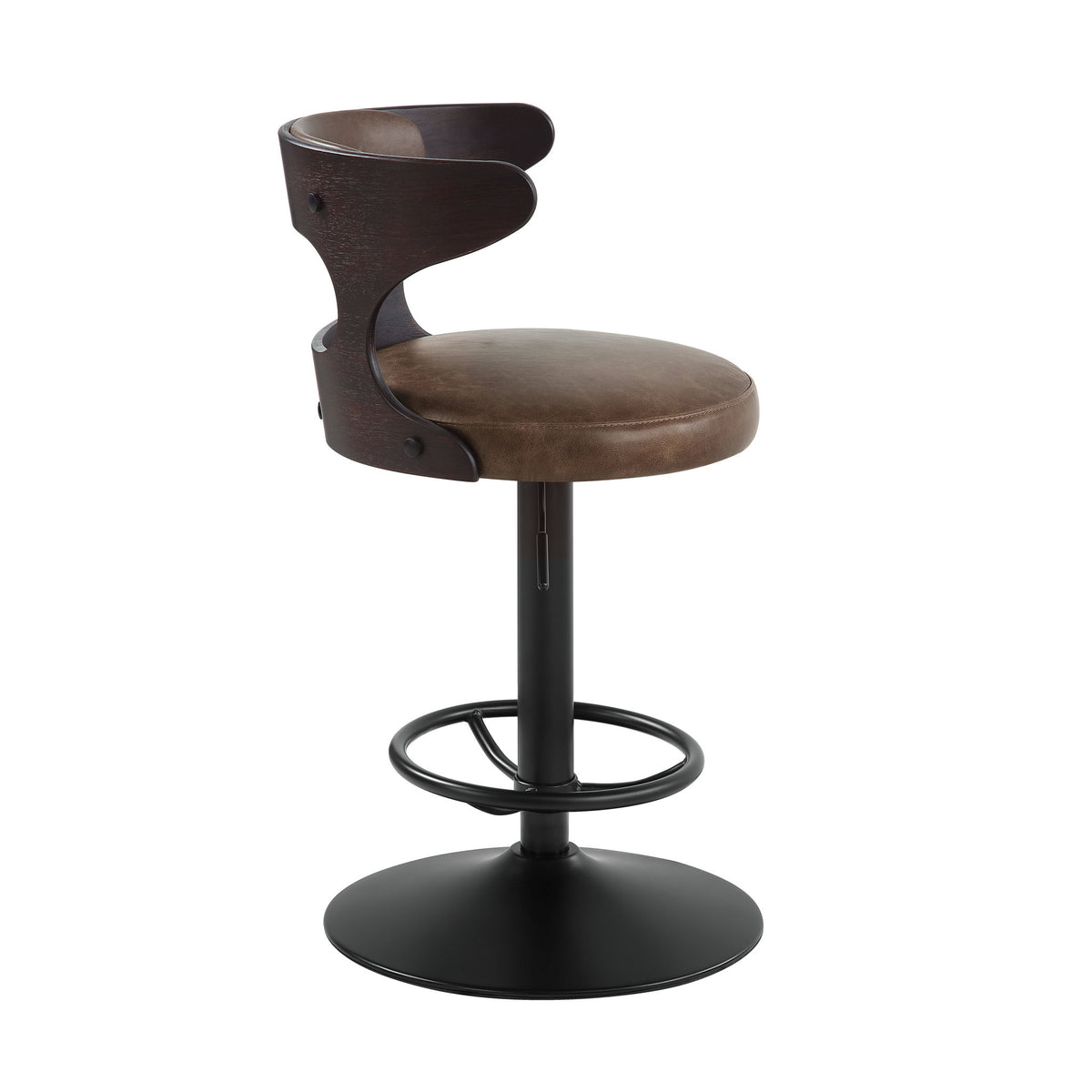 Saba - Adjustable Stool With Swivel - Brown
