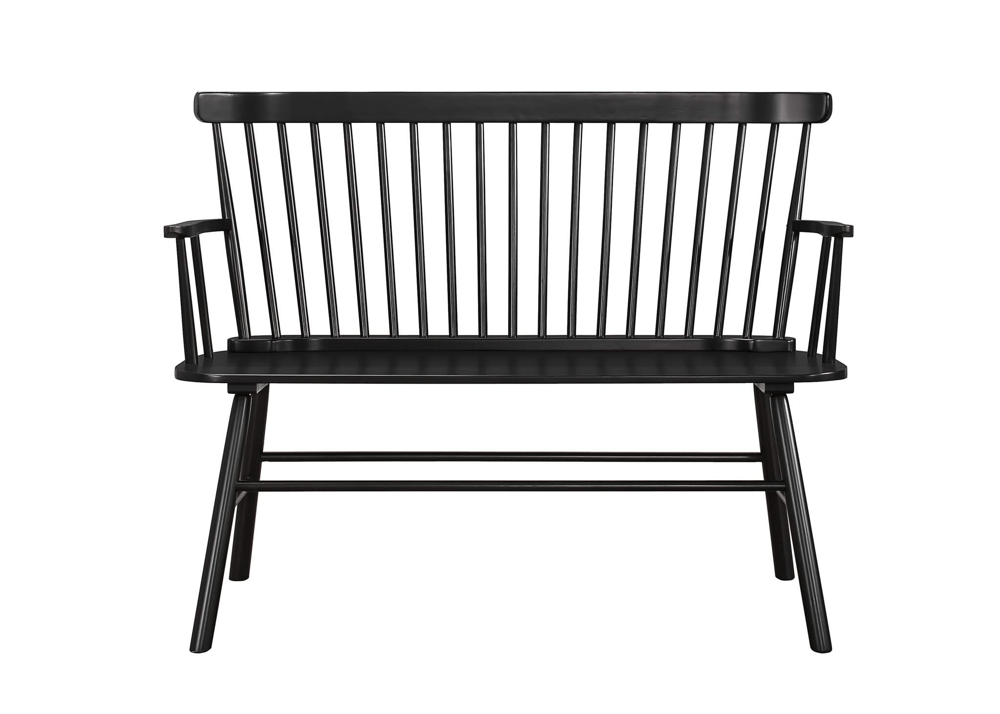 Jerimiah - Spindleback Bench - Black