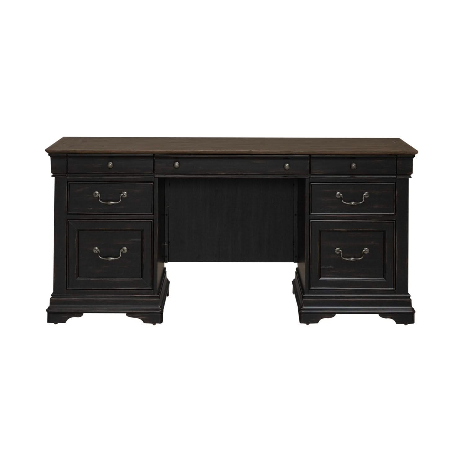 Meritage - Jr Executive Credenza - Aged Charcoal