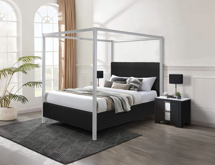 Cora - King Canopy Bed - Black