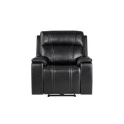 Gary - Power Recliner With Power Recline Motion, Pillow Top Arms, Hidden Cupholders - Black