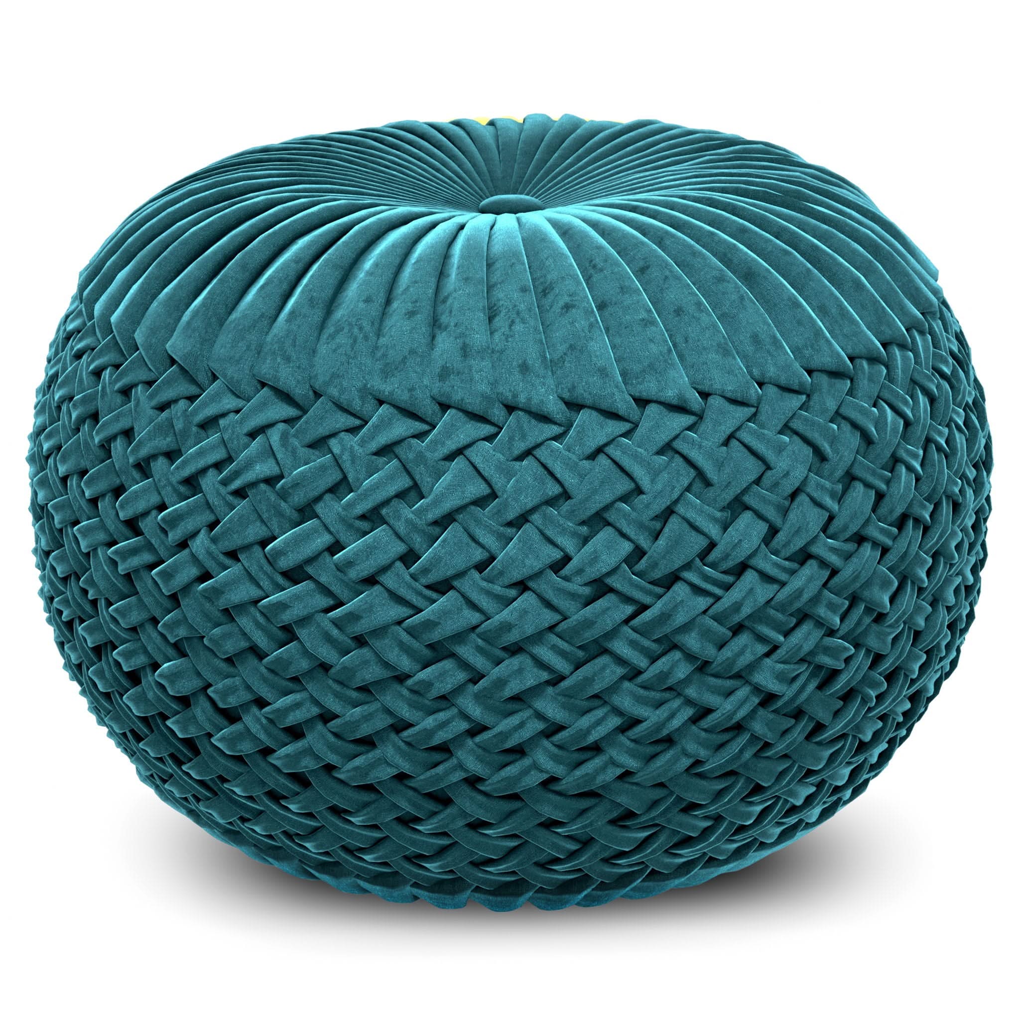 Grafton - Handcrafted Round Pouf