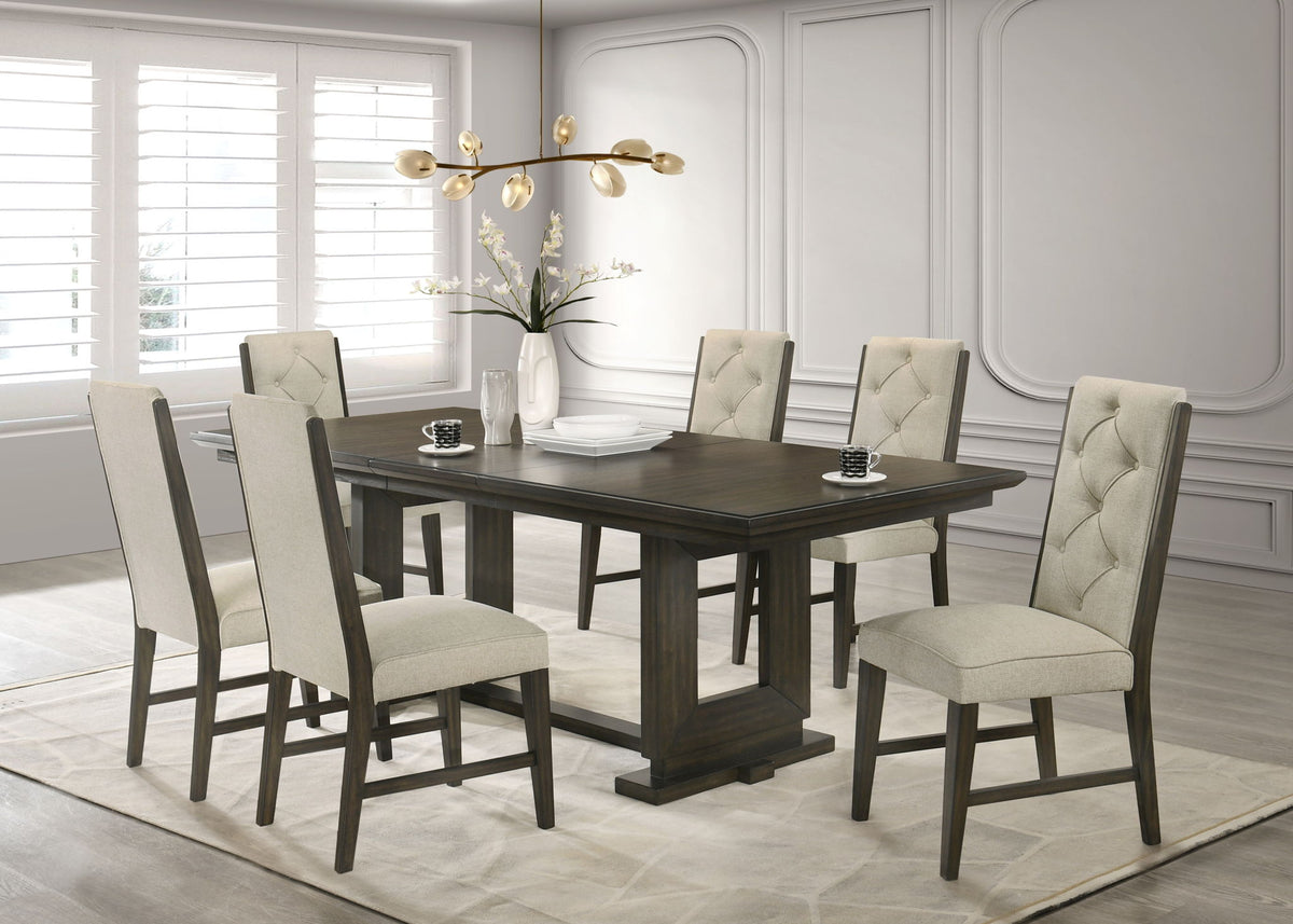Herbert - Side Chair (Set of 2) - Espresso / Beige