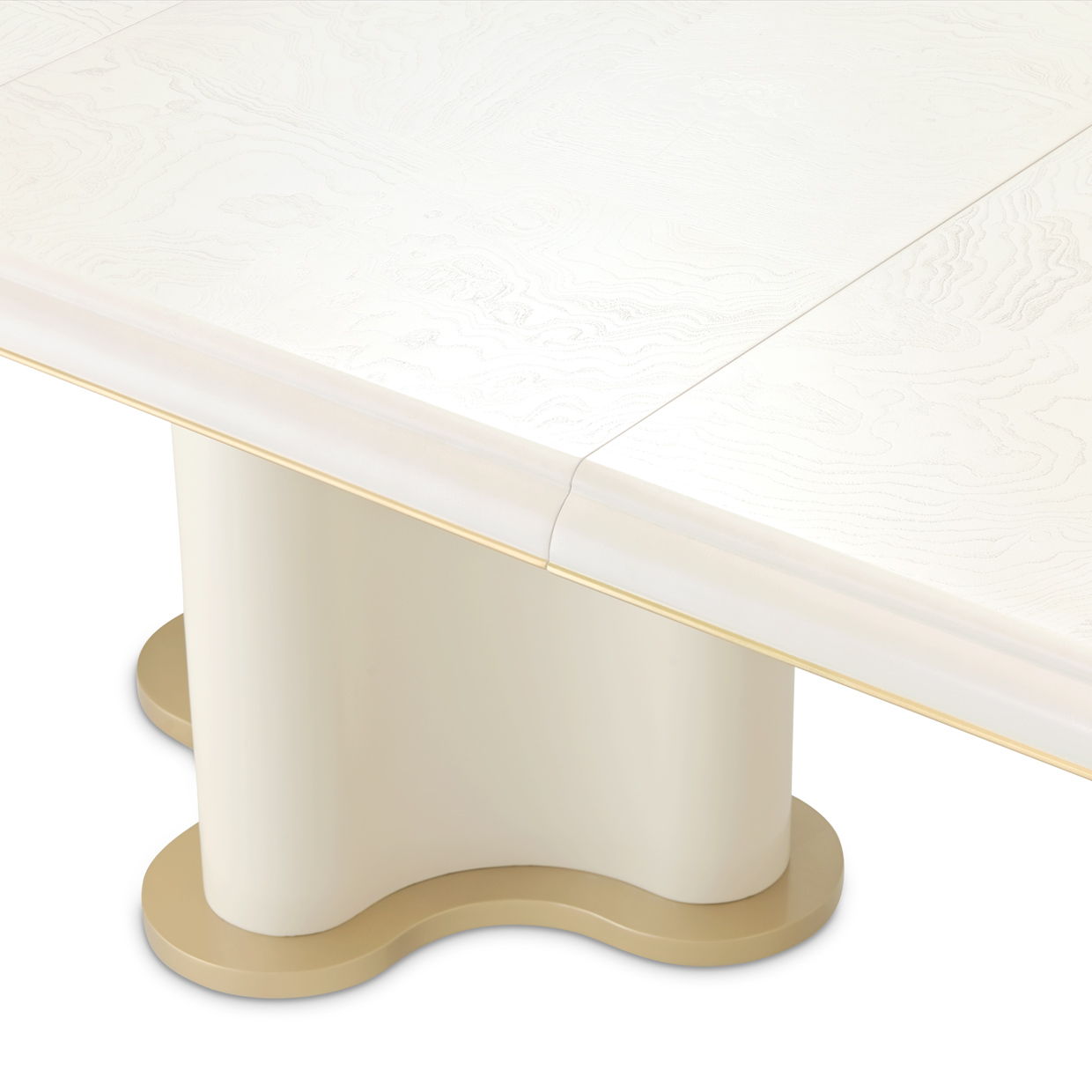 La Terrazza - Double Pedestal Dining Table - Creamy Pearl