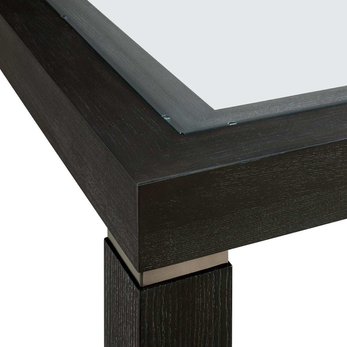 Elodie - Counter Table With Glass - Charcoal