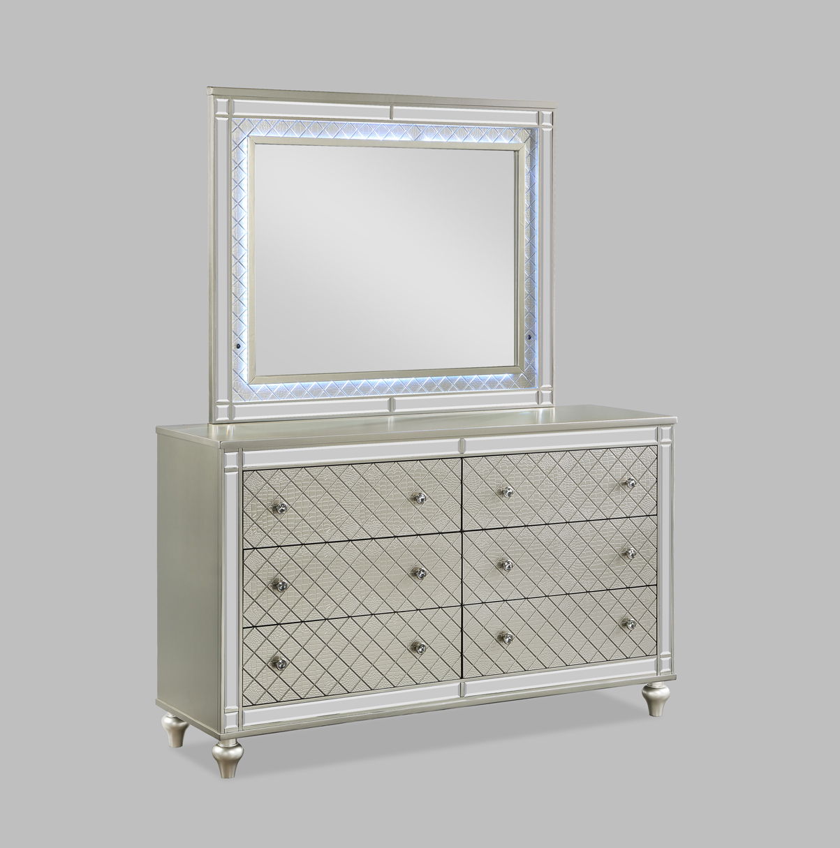 Cristian - King 5 Piece Bedroom Set - Champagne