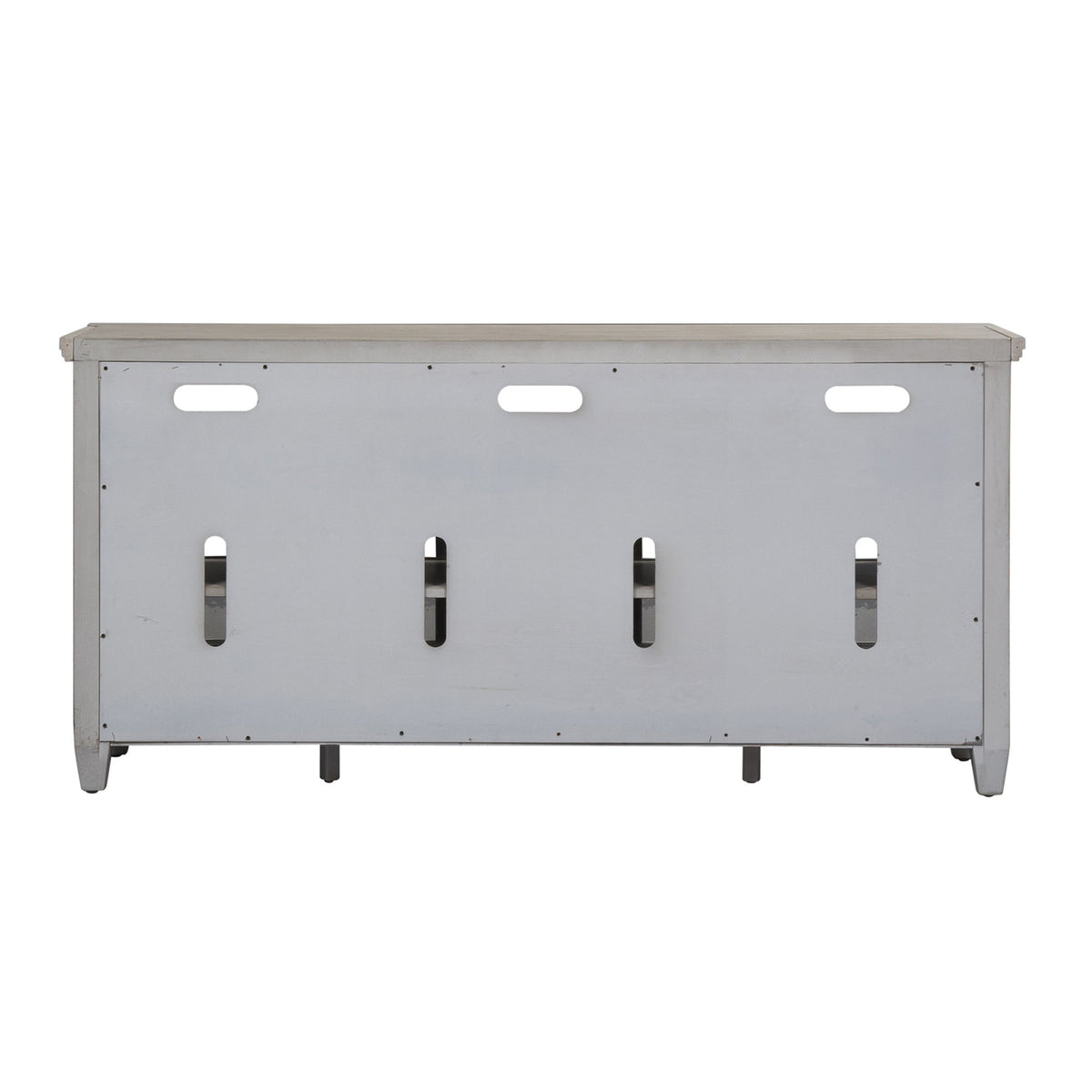 Heartland - Entertainment TV Stand - Antique White / Tobacco Tops