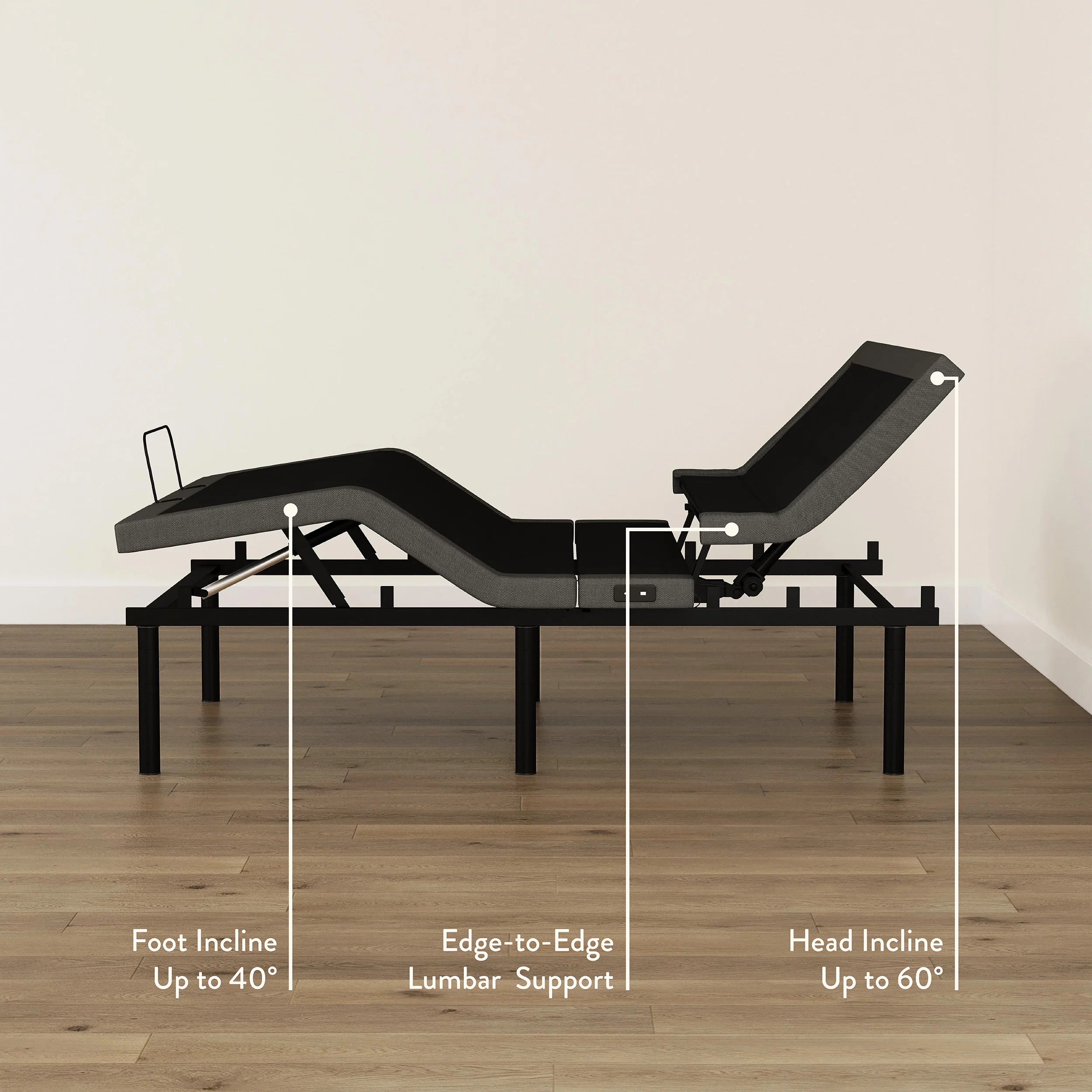 Remedy II Adjustable Bed Base with Lumbar Support and Massage
