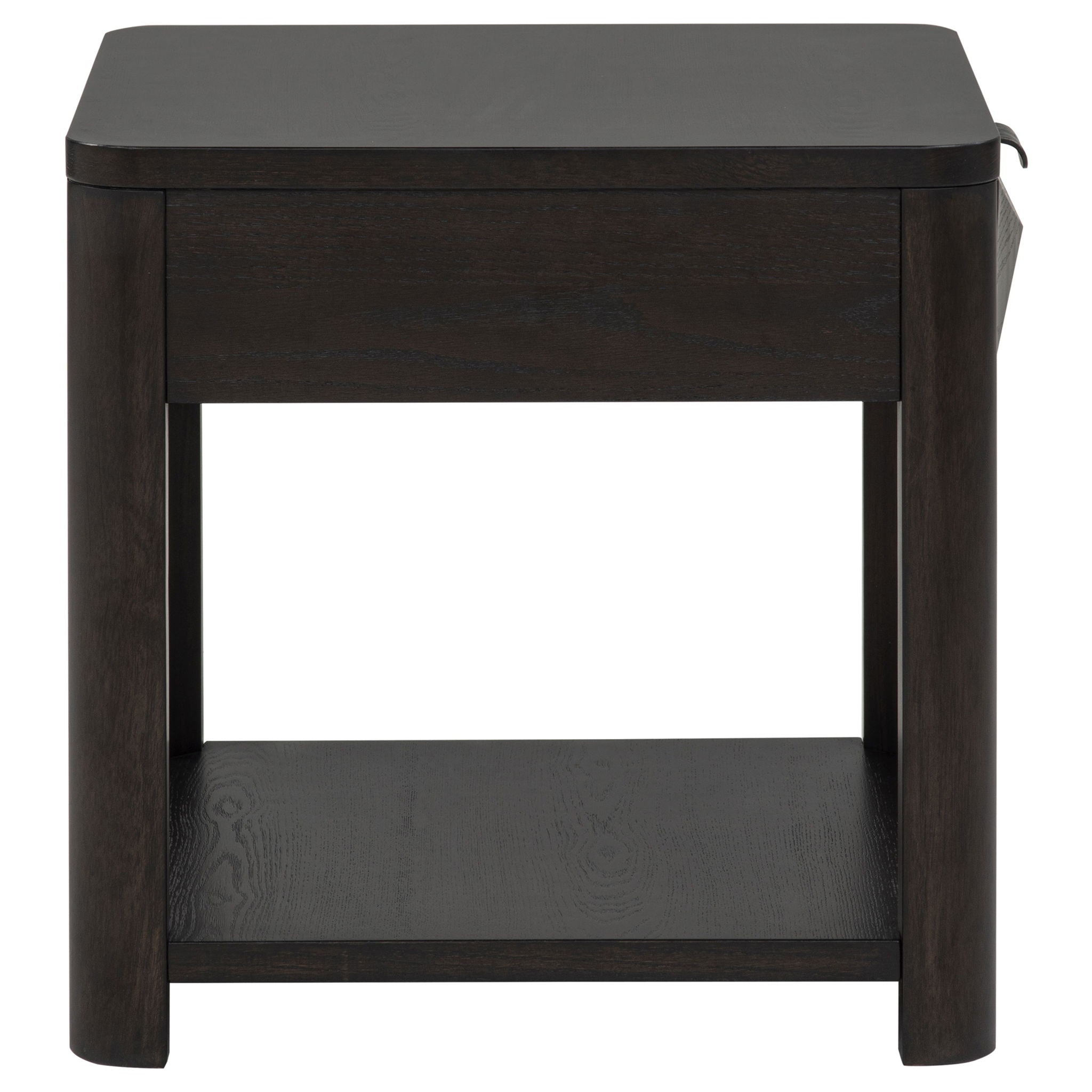Marcelo Wood End Table with Drawer and Shelf Coffee