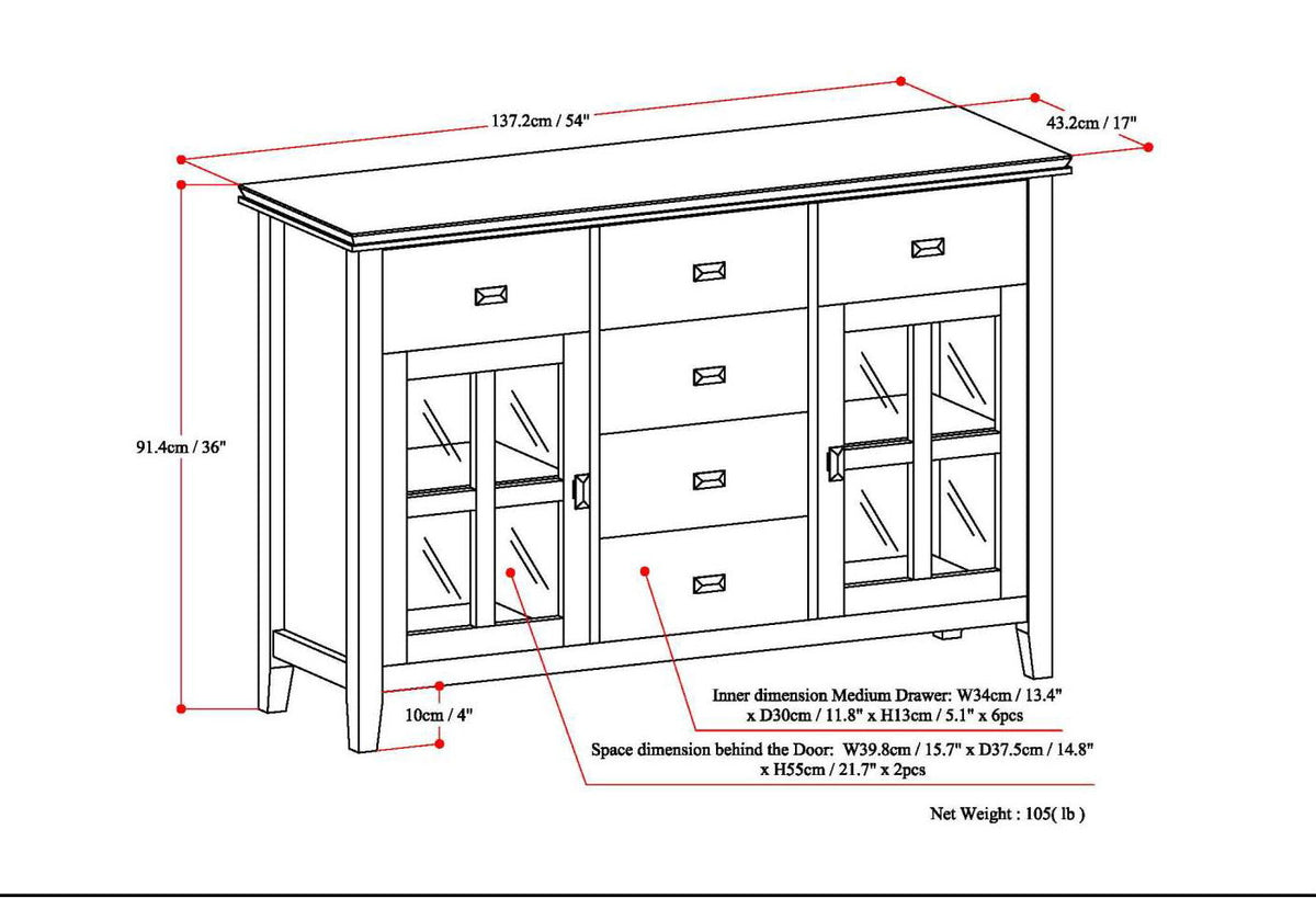 Artisan - Sideboard Buffet - Light Brown