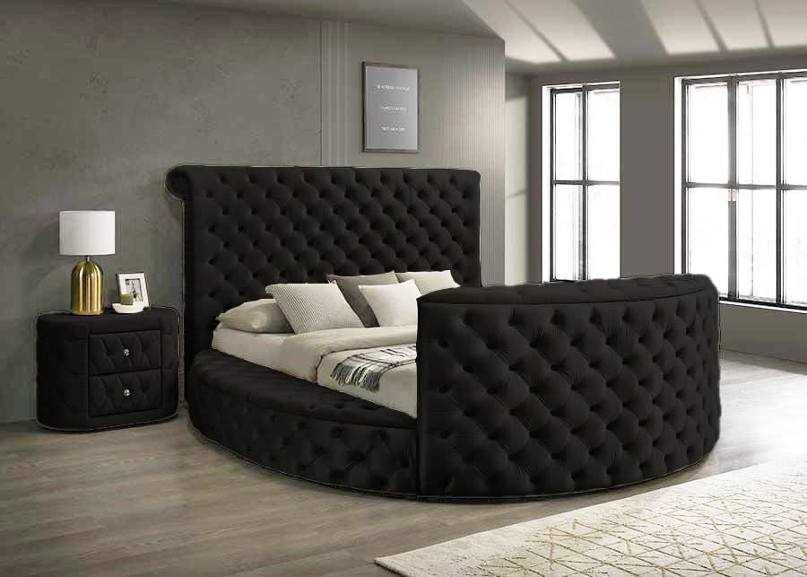 Voltare - Queen Fireplace / TV Lift Bed - Black