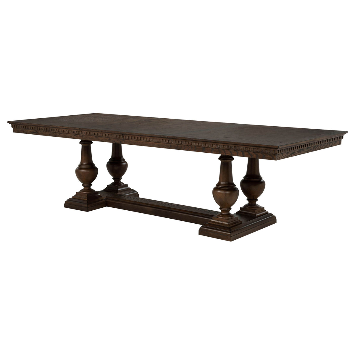 Ridgewell Rectangular Trestle Dining Table Dark Oak