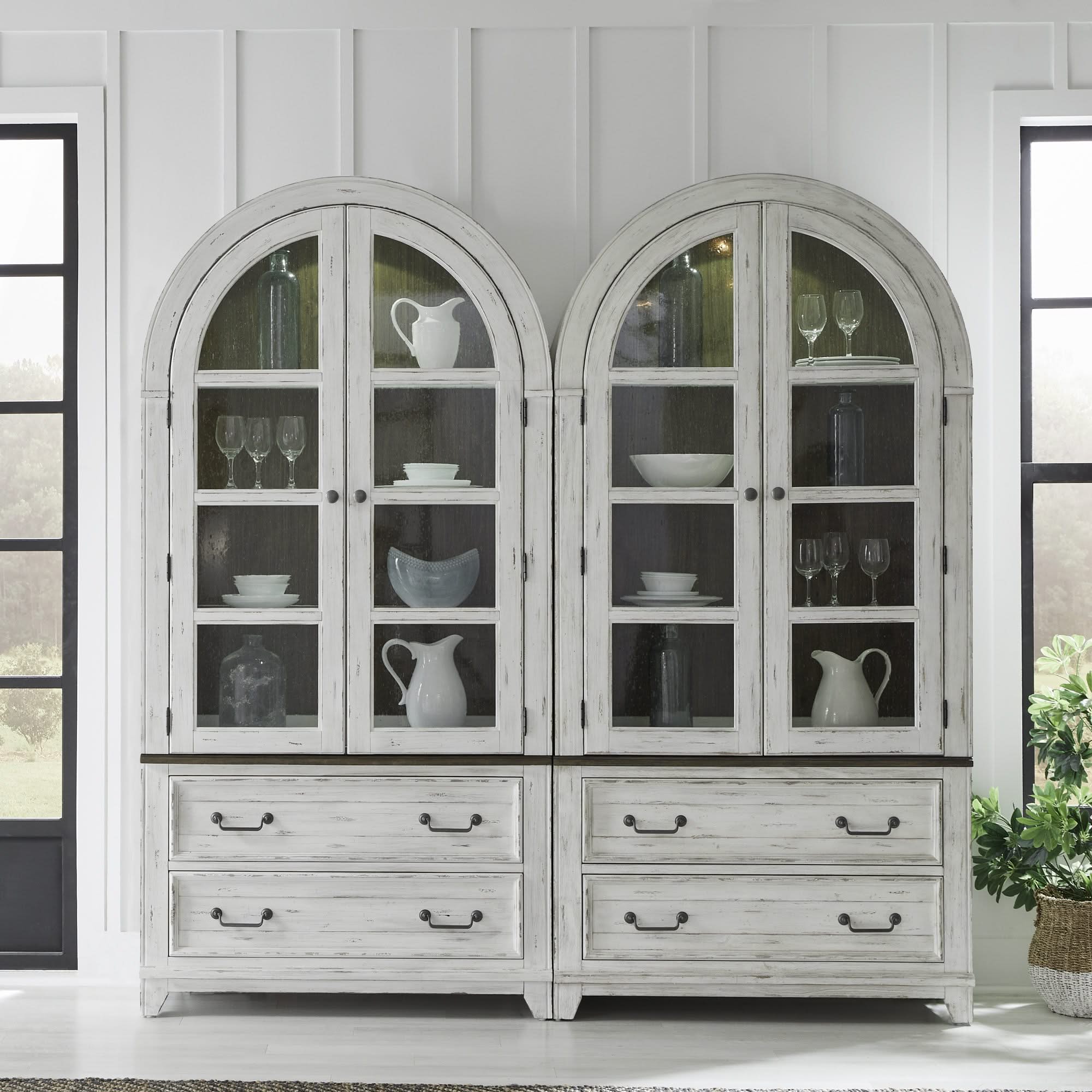 River Place - Bunching Curio (Set of 2) - Riverstone White & Tobacco