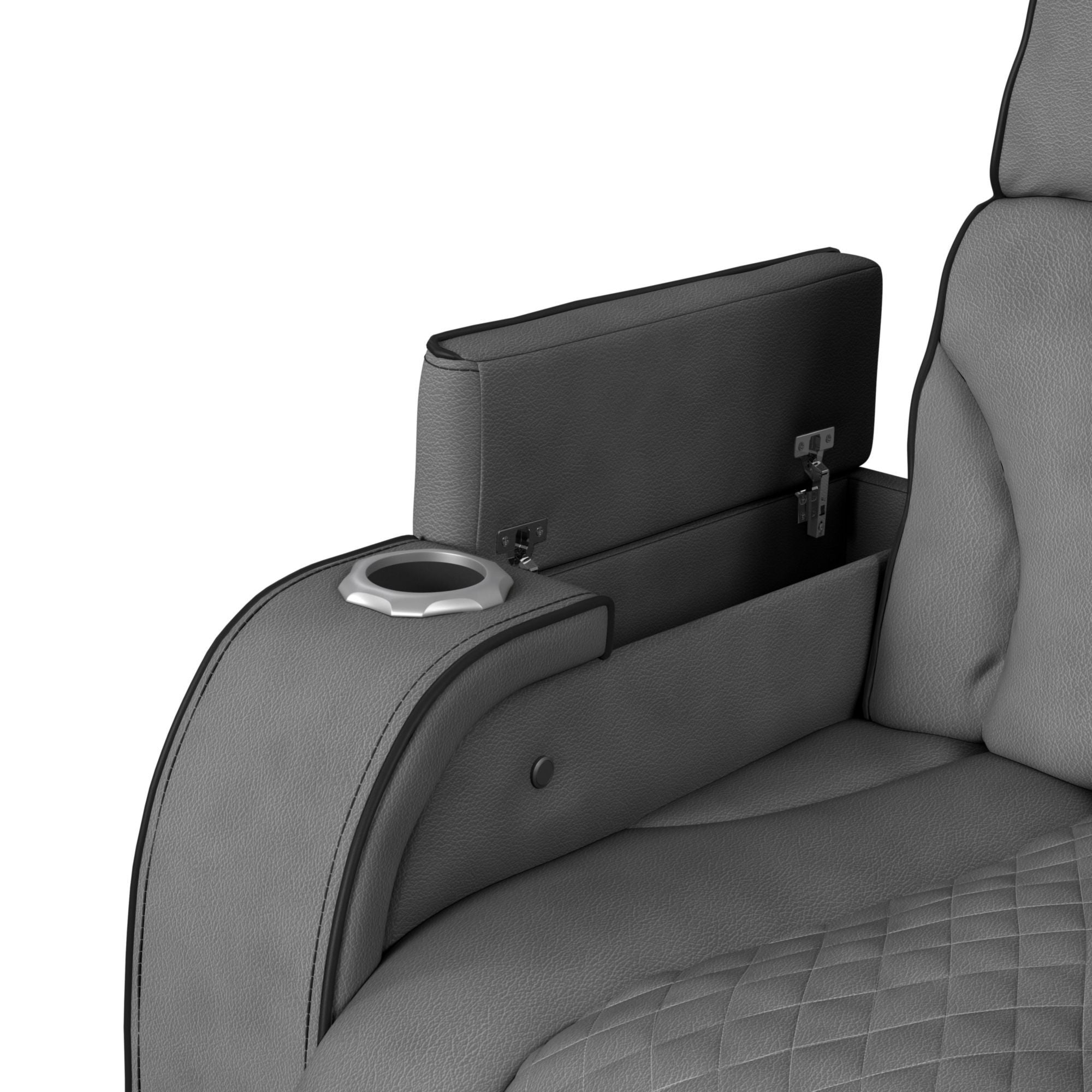 Blitz - Motion Loveseat With Console, And LED