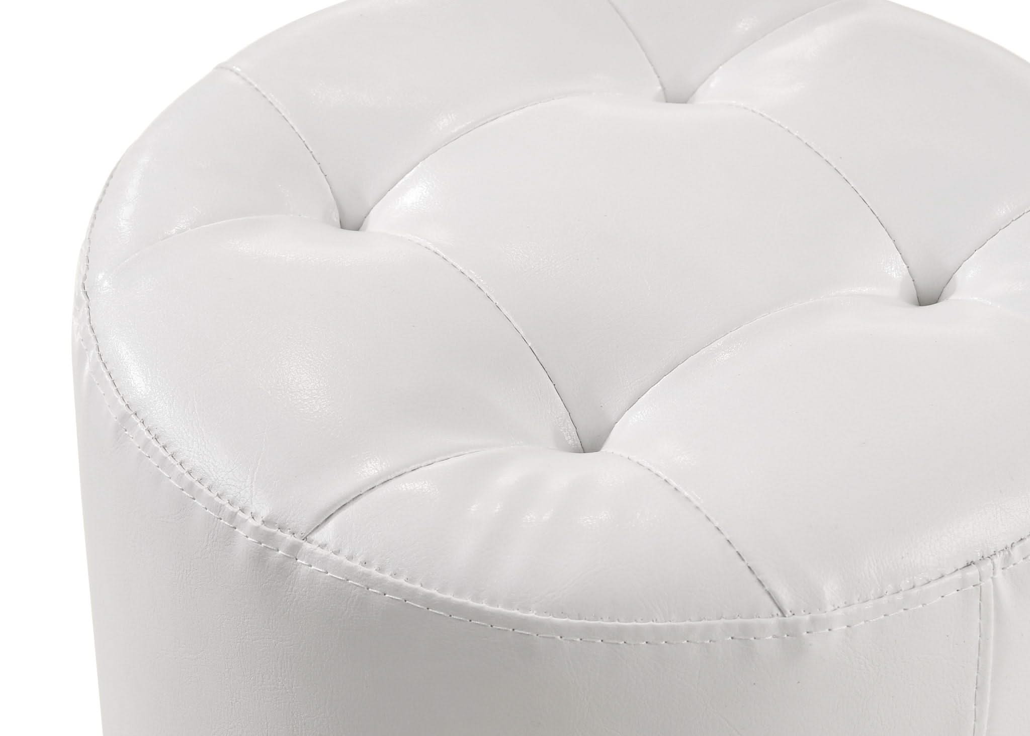 Morgan - Round Swivel Stool - White