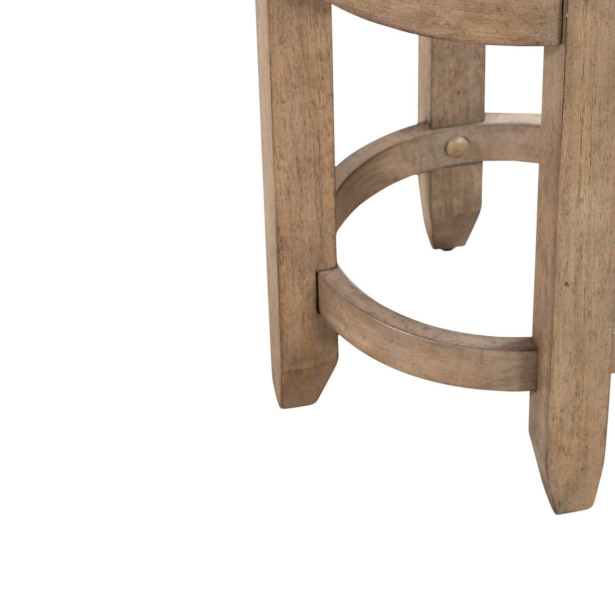 Millstone - Upholstered Console Swivel Stool - Nutmeg
