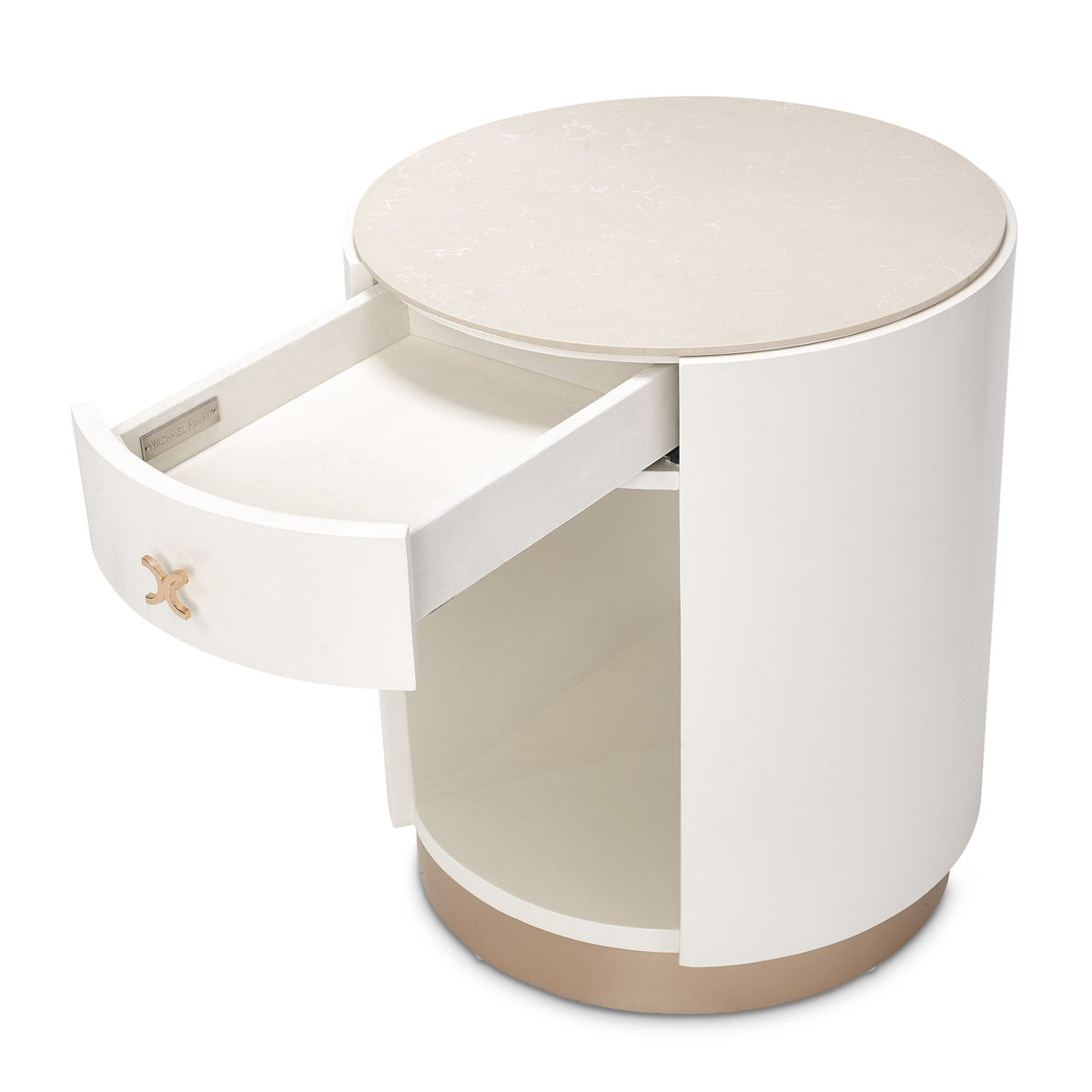 La Rachelle - Round End Table - Champagne