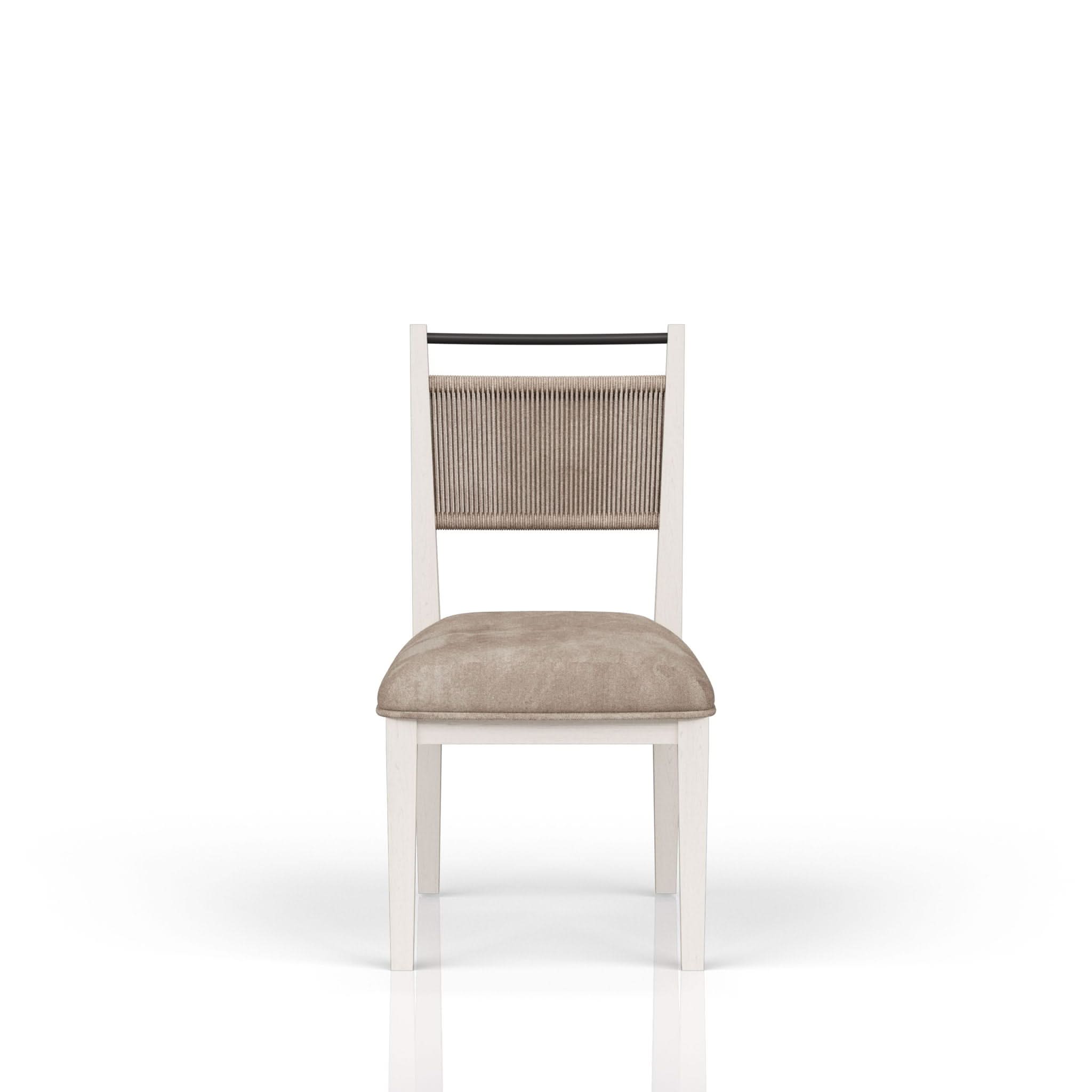 Rope Back Chair - Beige / Carmel