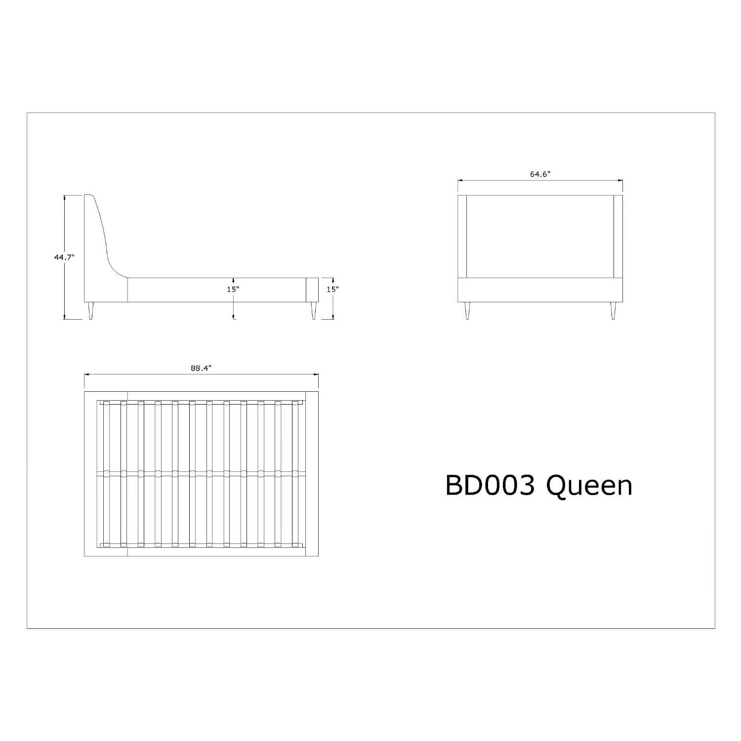 Heather - Modern Upholstered Bed