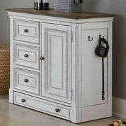 Magnolia Manor - Pet Feeder Cabinet - Antique White