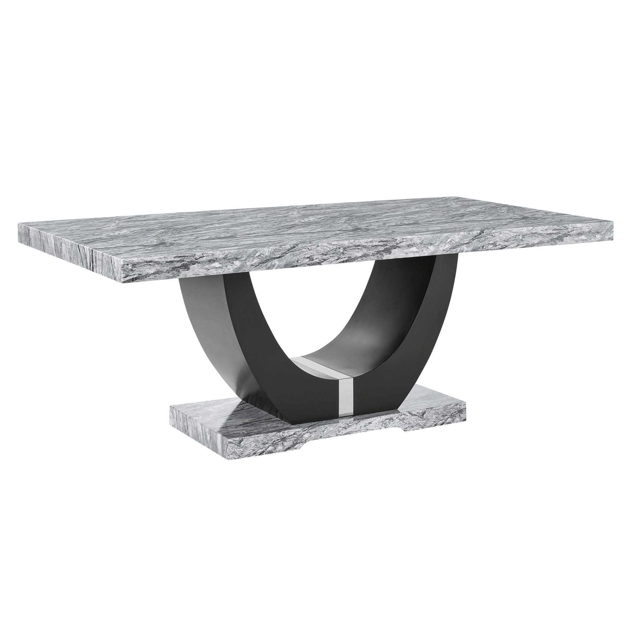 Lyra - Dining Table Top & Base - Gray - | Free Shipping | Exclusive ...