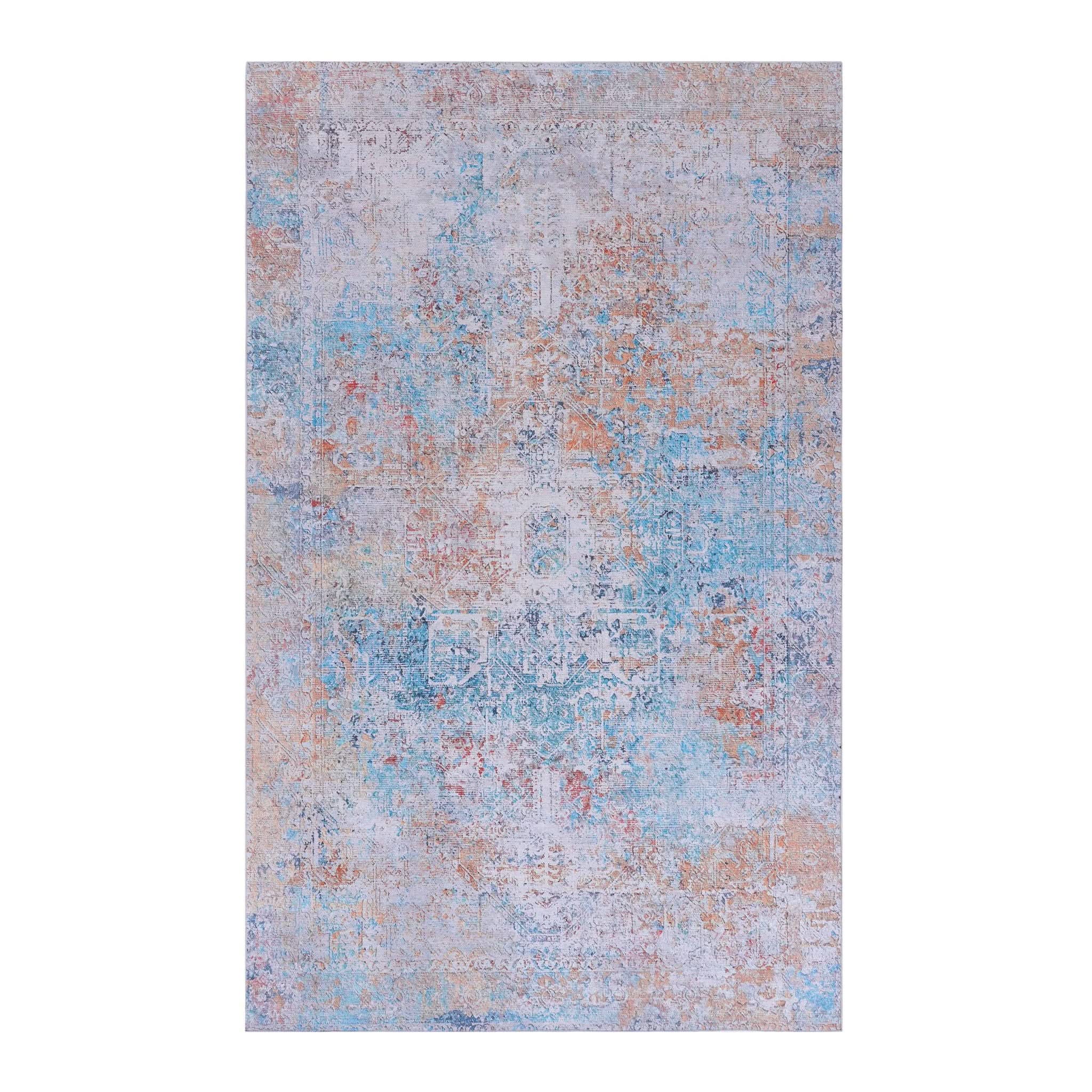 Maval - 6' X 9' Washable Area Rug - Yellow