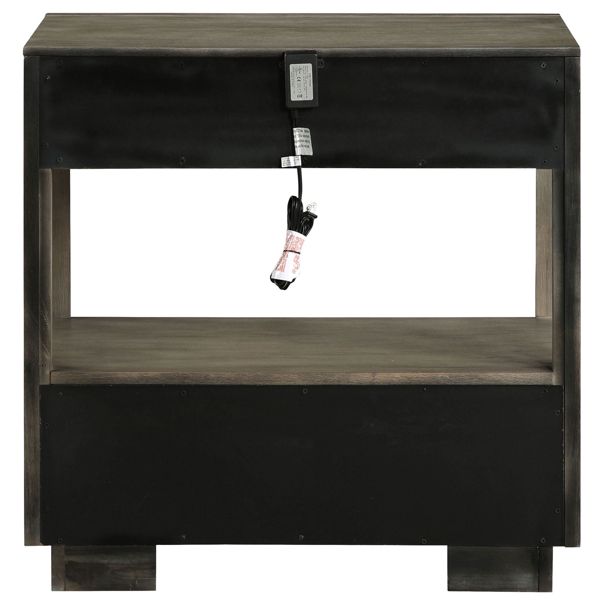 Durango 2-drawer Nightstand Bedside Table Taupe Oak