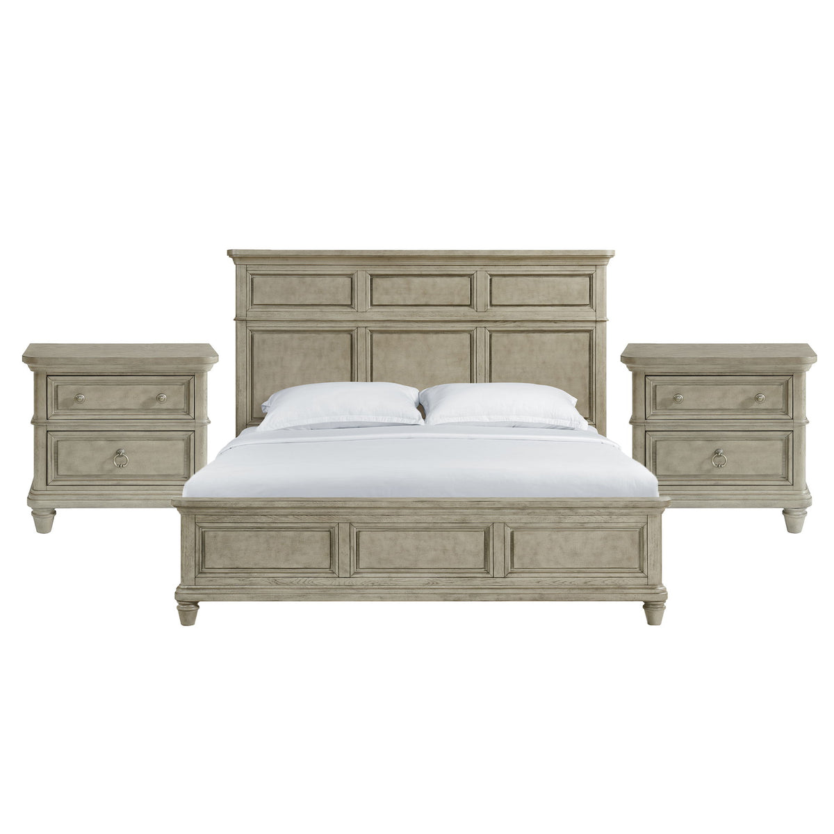 Whit-Ash - Panel Bedroom Set