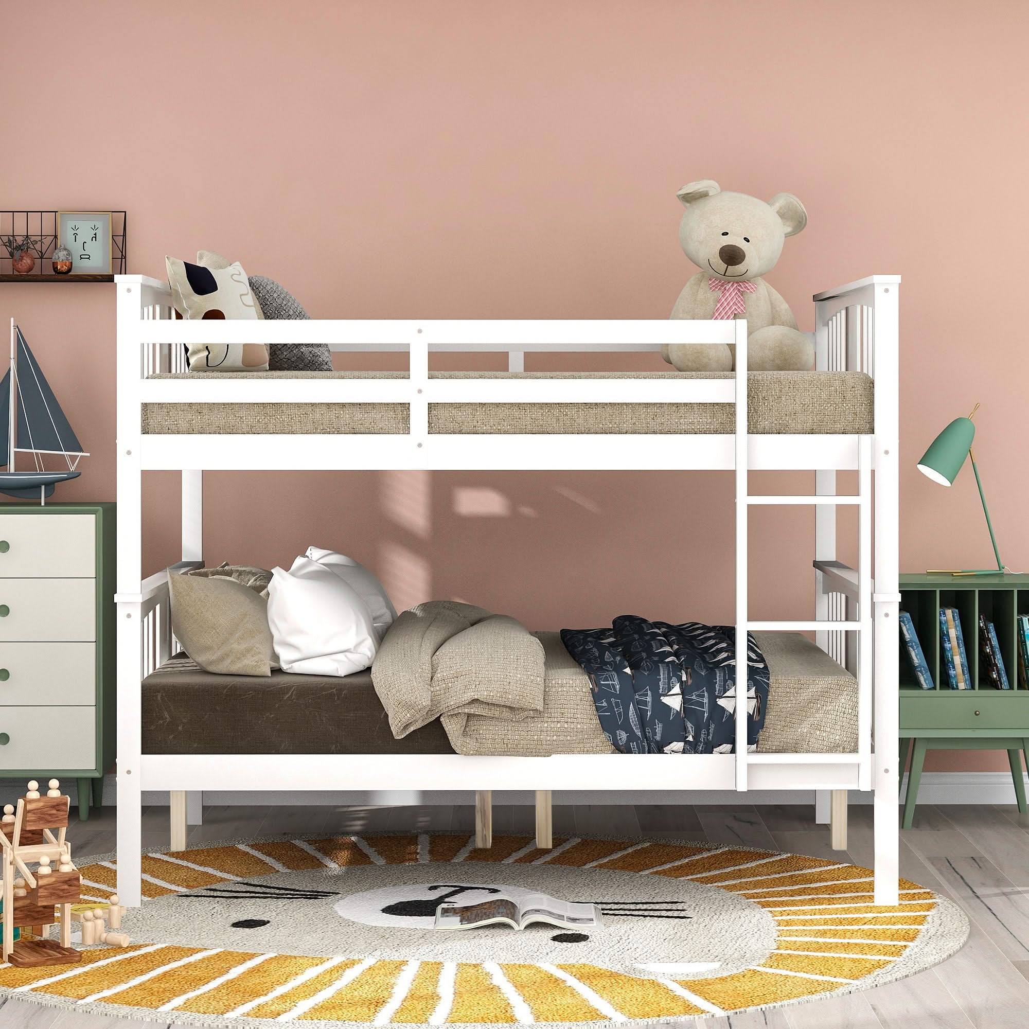 Bunk Bed With Ladder For Bedroom