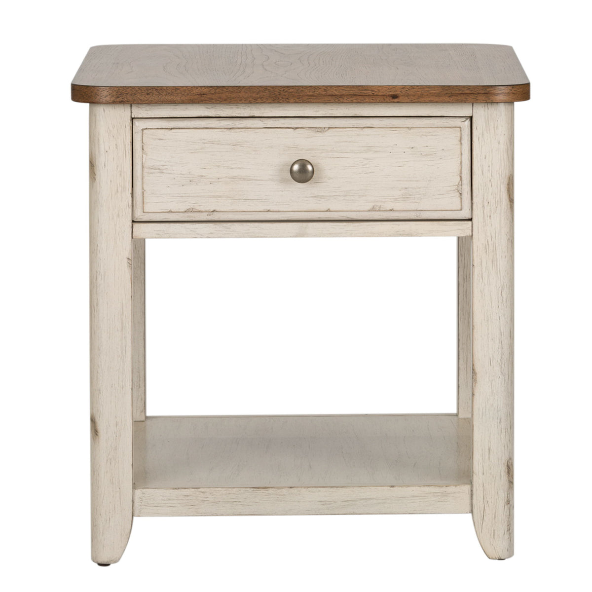 Farmhouse Reimagined - 3 Piece Table Set - Antique White / Chestnut Tops
