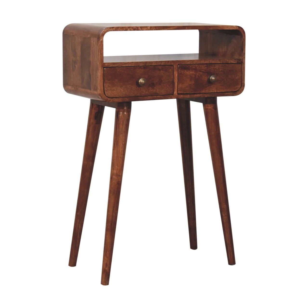 Solid Wood Curved Console Table