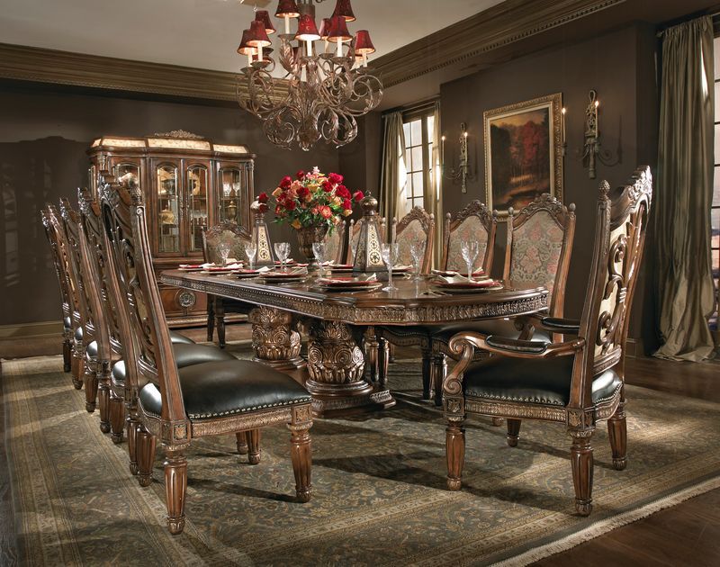 Villa Valencia - China Buffet With Lighted Top - Classic Chestnut