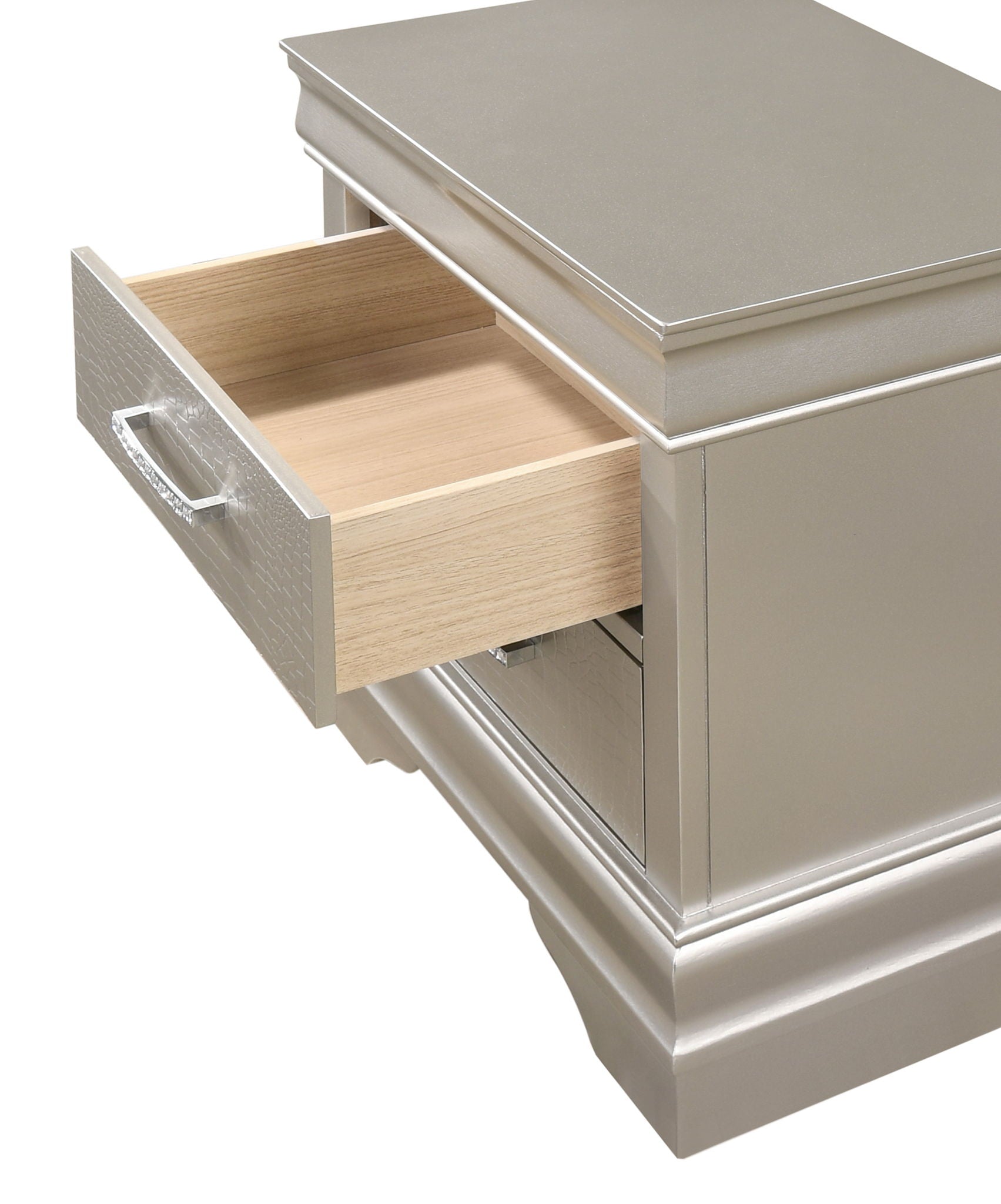 Amalia - Full 4 Piece Bedroom Set - Silver