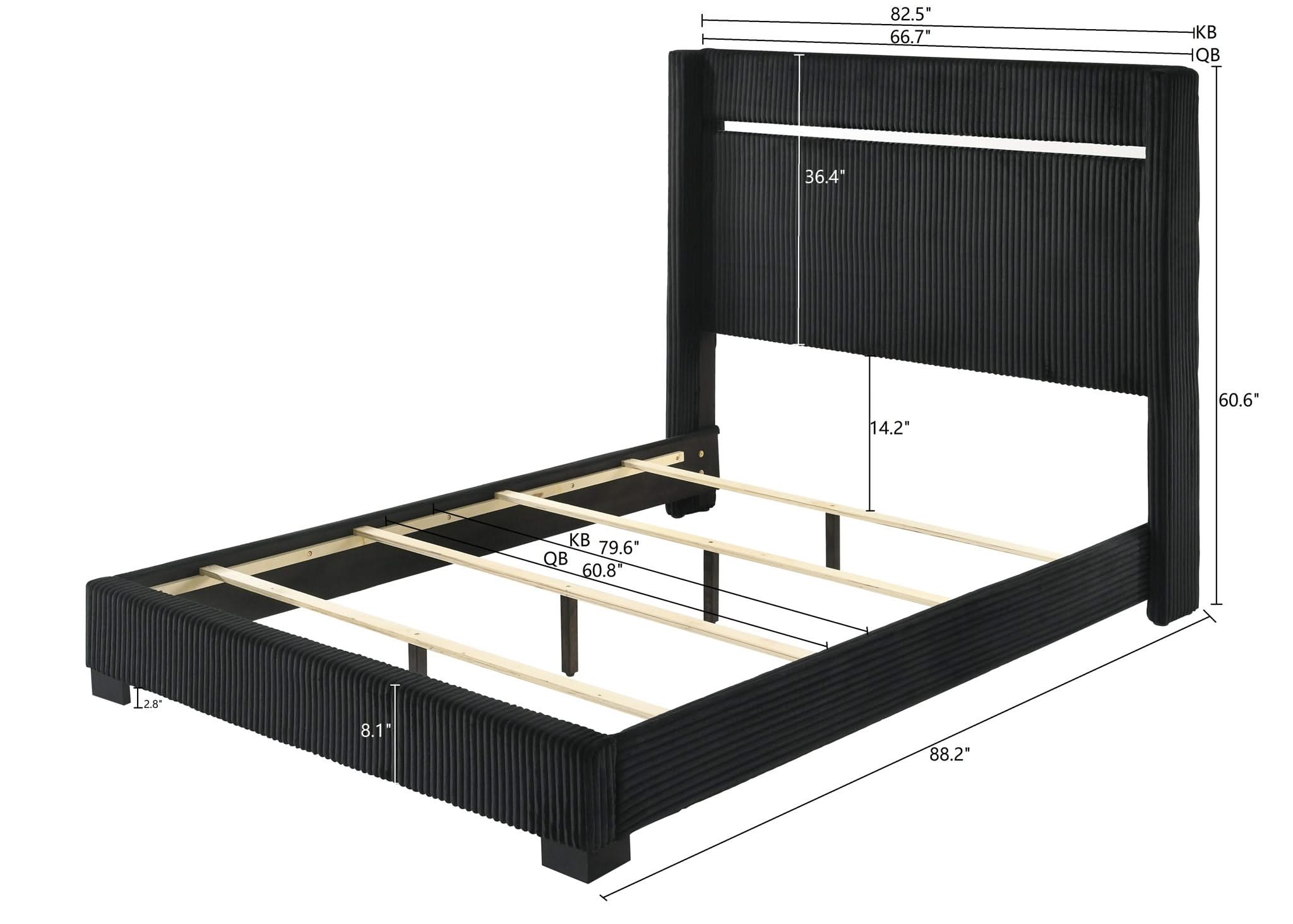Gennro - King 4 Piece Bedroom Set - Black