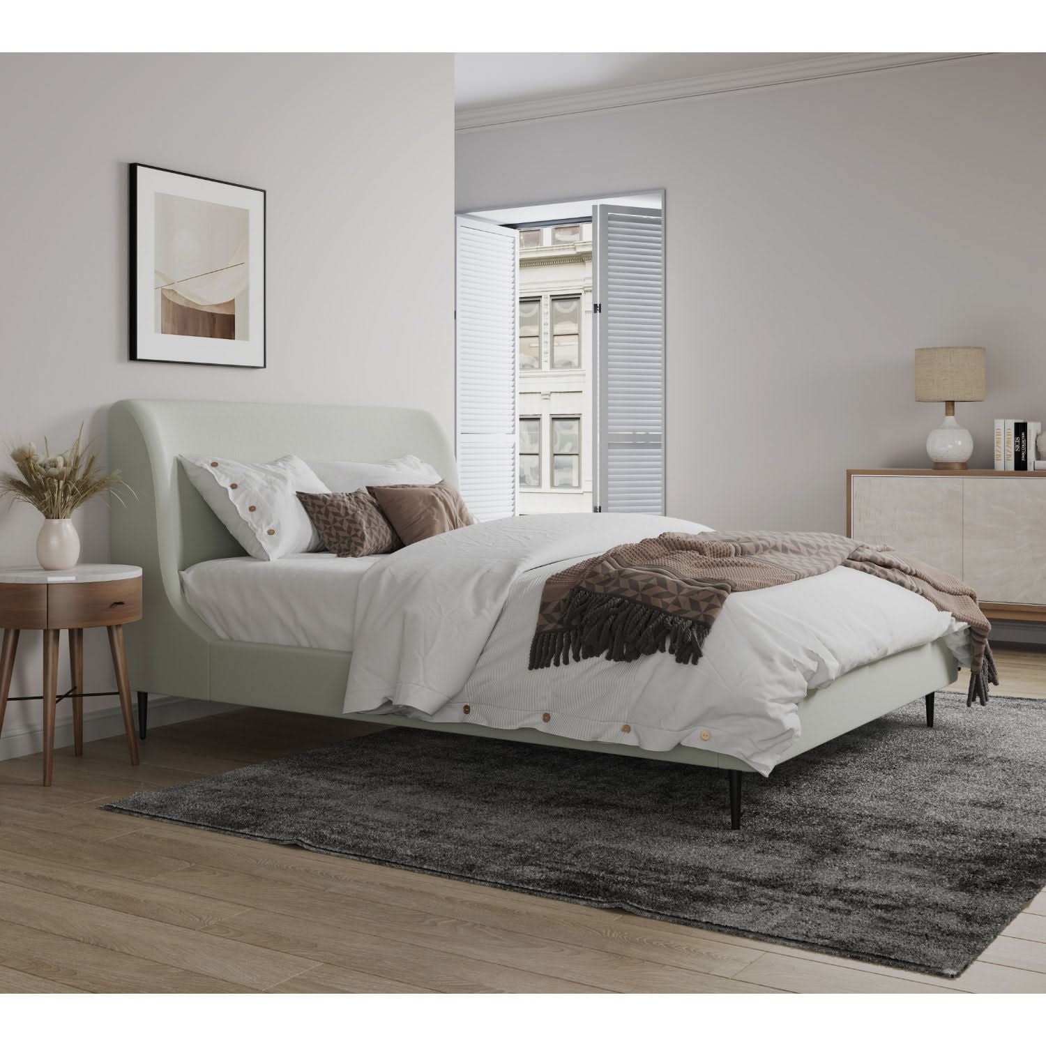 Heather - Modern Upholstered Bed
