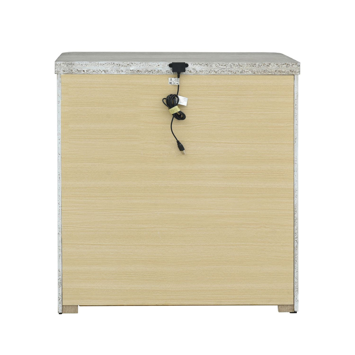 Modern Play - Nightstand With Charging Station - Natural White