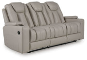Elevate Edges - Reclining Sofa With Drop Down Table - Coin