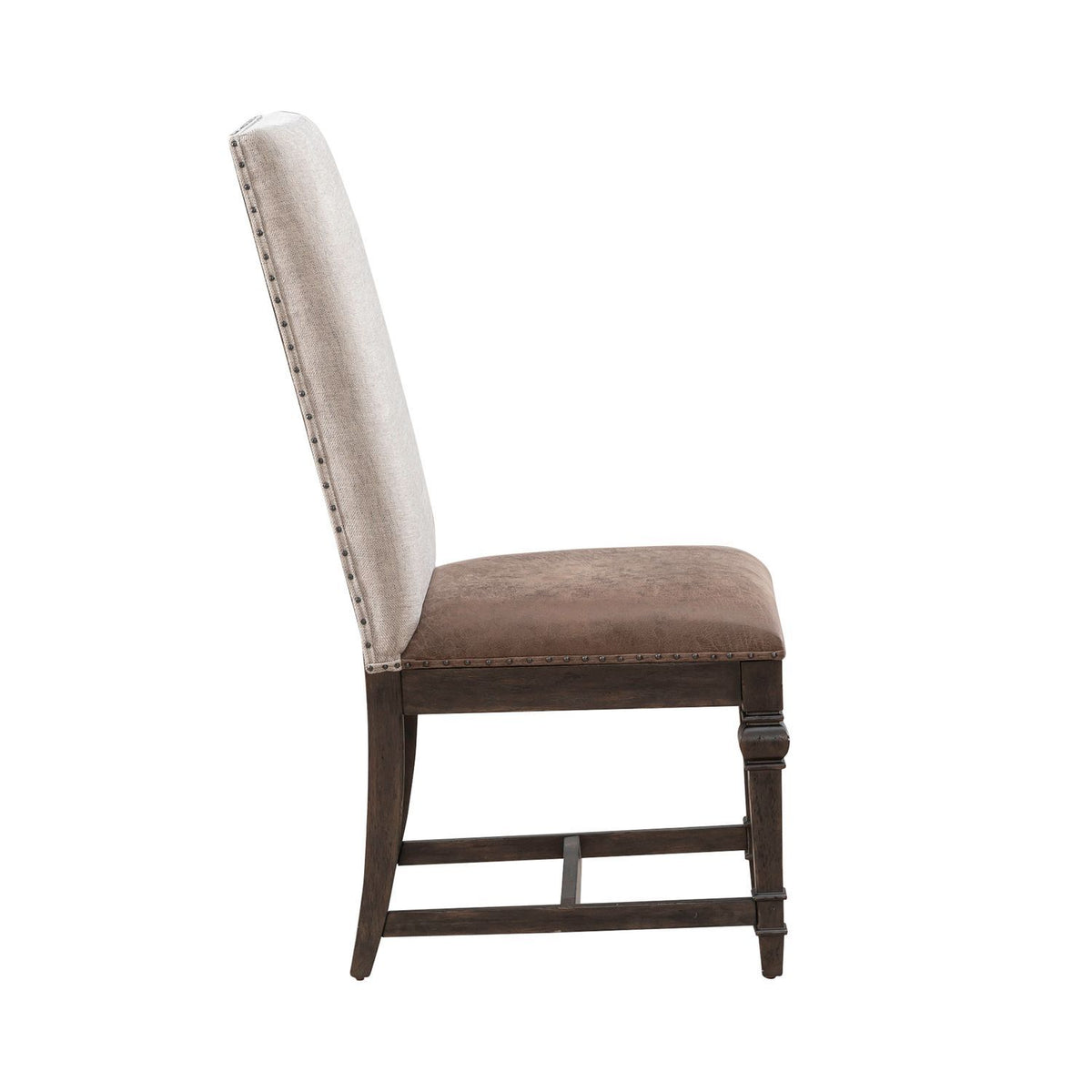 Paradise Valley - Upholstered Side Chair - Saddle Brown