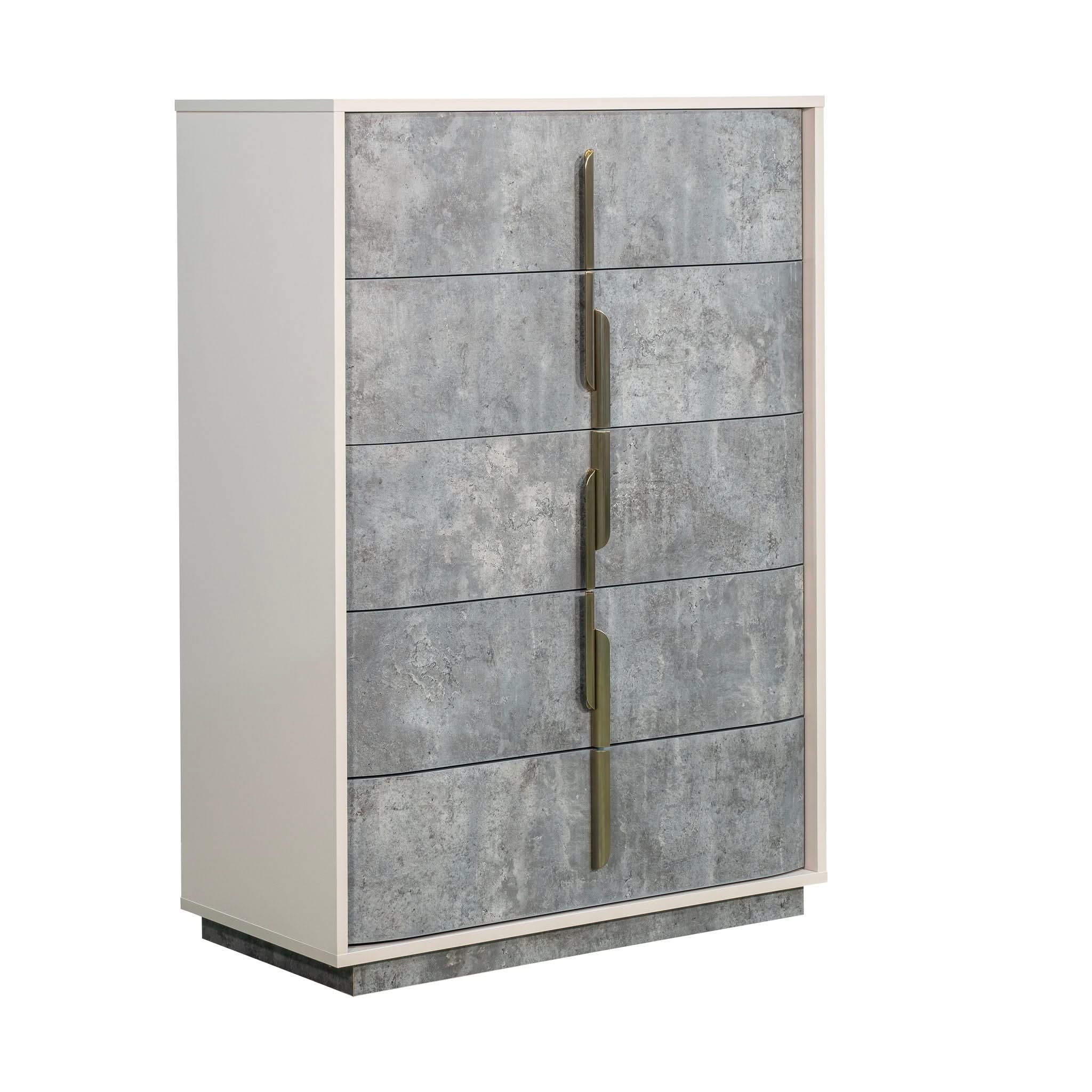 Pavira - 5-Drawer Chest - Stone