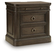 Wickenger - Two Drawer Night Stand - Dark Brown