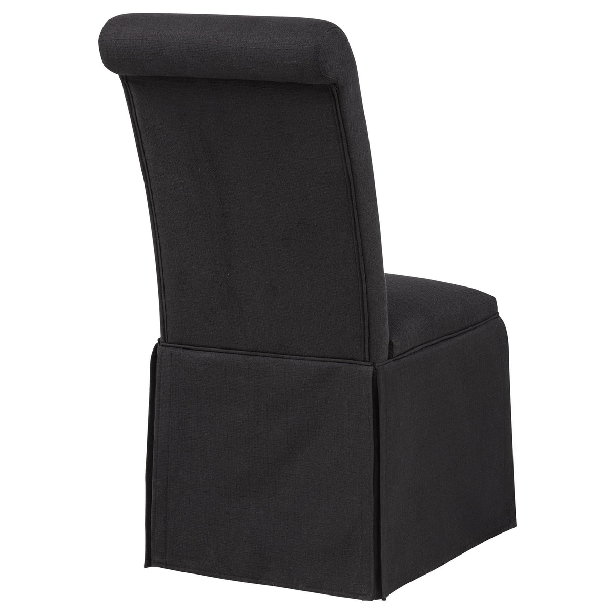 Shawna Upholstered Skirted Side Chair Black (Set of 2)