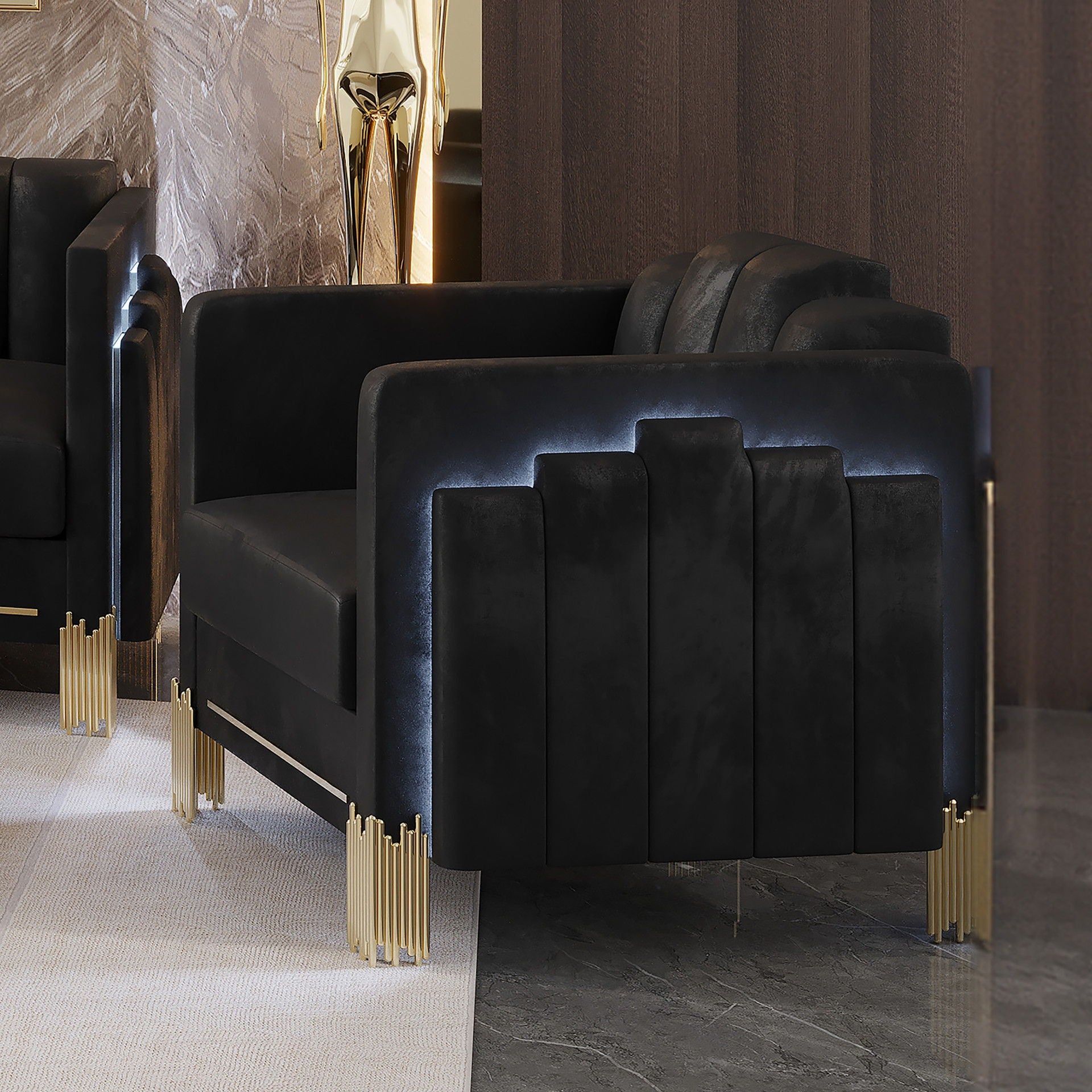 Empire - Lighted Chair - Black