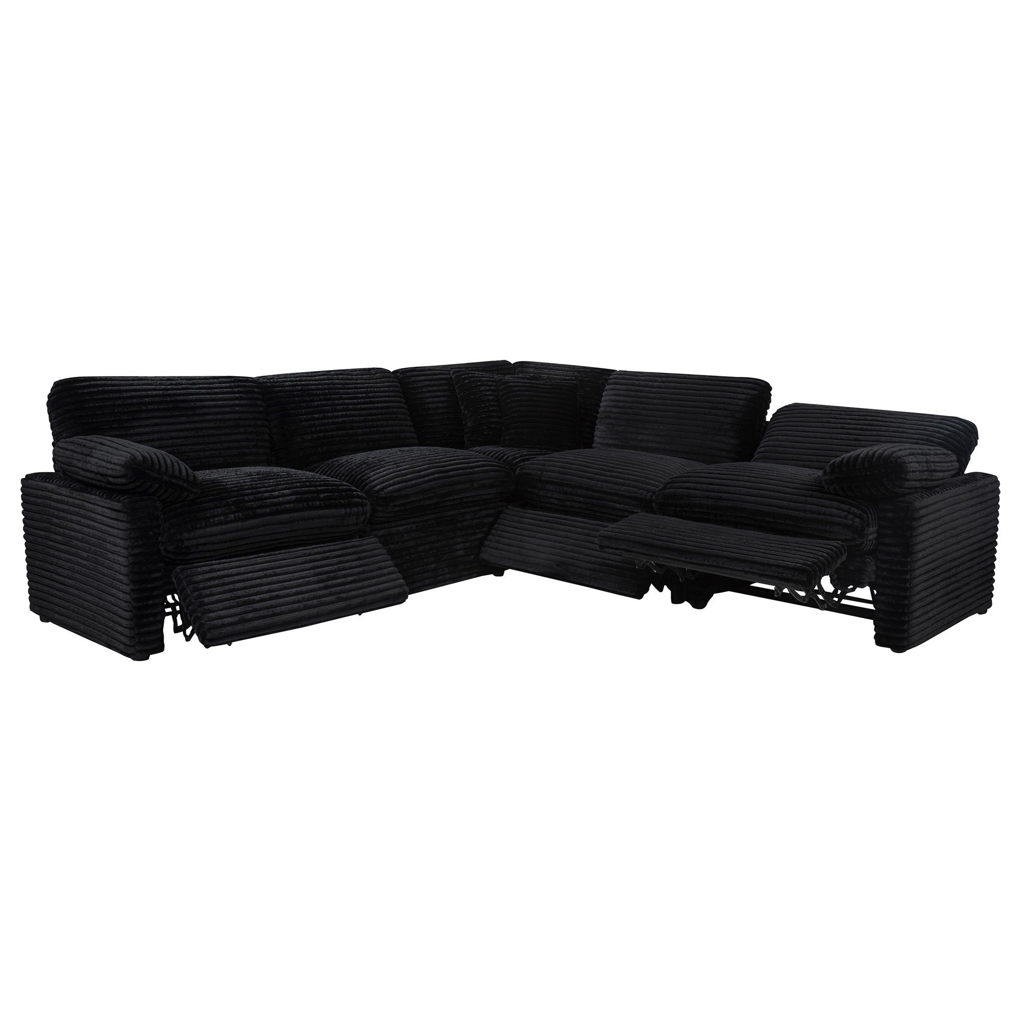 Collins 5-piece Modular Power Reclining Sectional Black