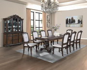 Kiera - 9 Piece Dining Room Set - Cherry Brown