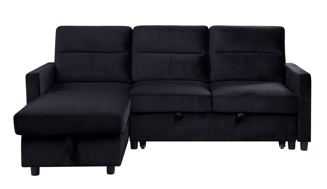 Ivy - Reversible Sleeper Sectional Sofa With Storage Chaise And Side Pocket