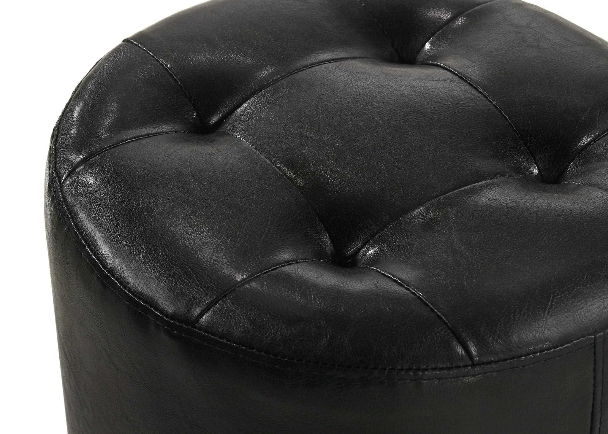 Morgan - Round Swivel Stool - Black