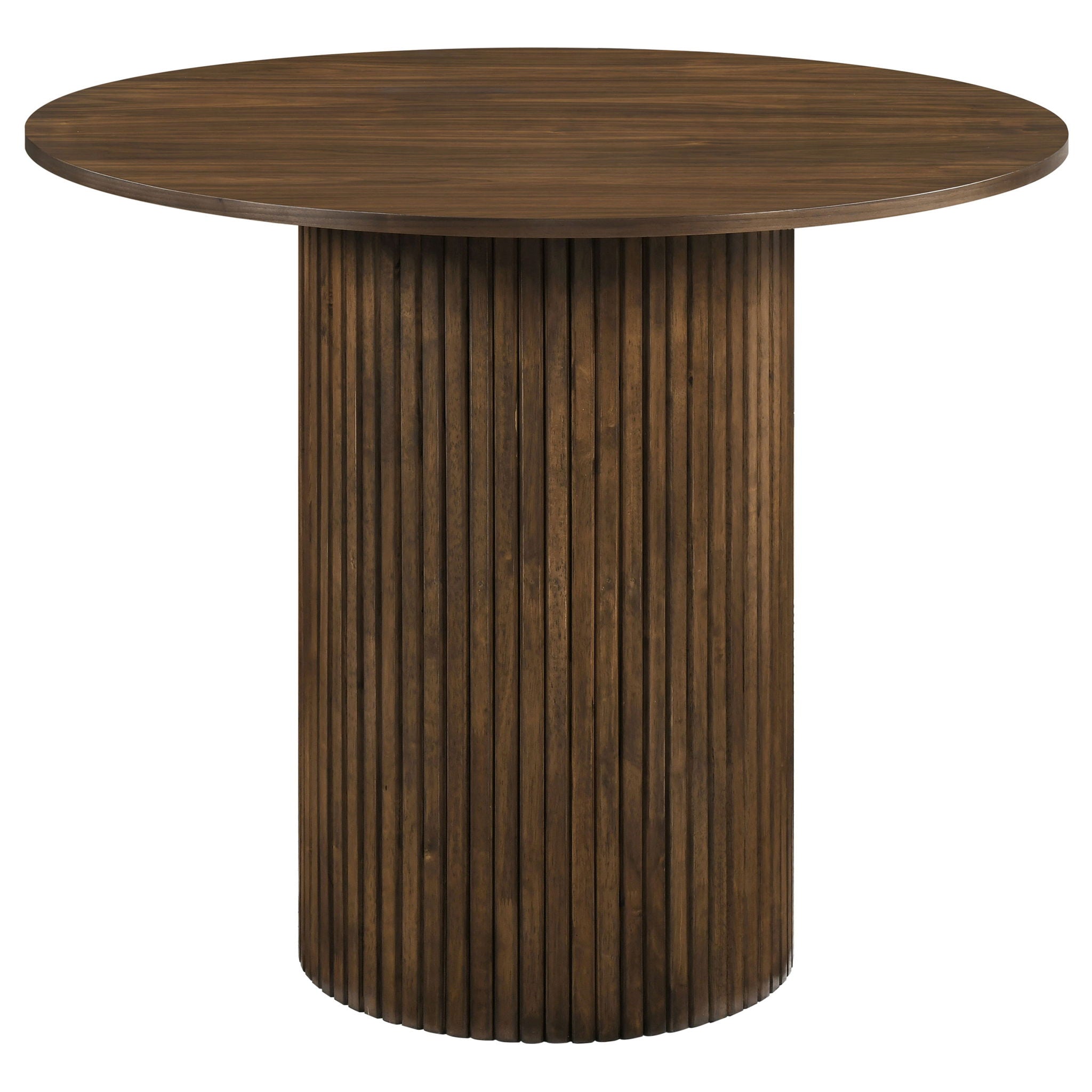 Hamlyn 5-piece Round Wood Counter Height Dining Set Black and Walnut