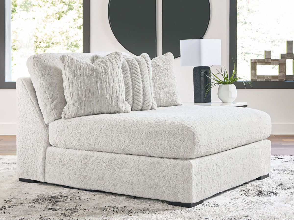 Cuddle Plush - Oversized Armless Chaise - Arctic